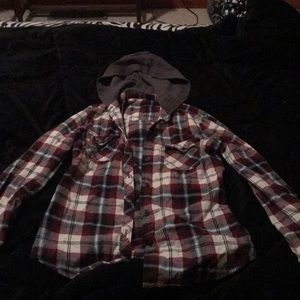 Size small flannel with hood